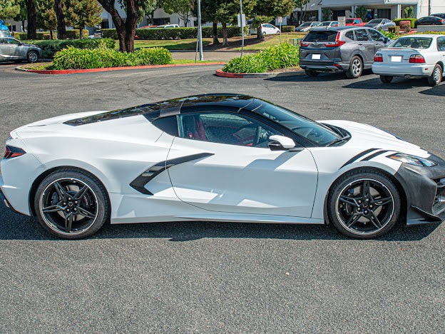 2020+ CHEVROLET CORVETTE C8 CARBON FIBER TOP ROOF PILLAR BOW