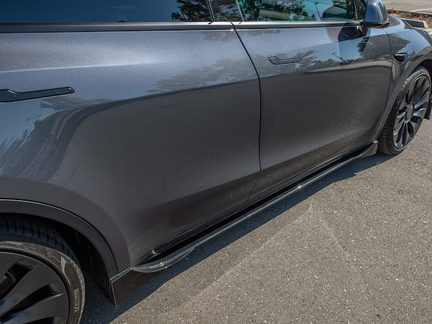 2020-UP TESLA MODEL Y PERFORMANCE SIDE SKIRTS ROCKER PANELS GROUND EFFECTS