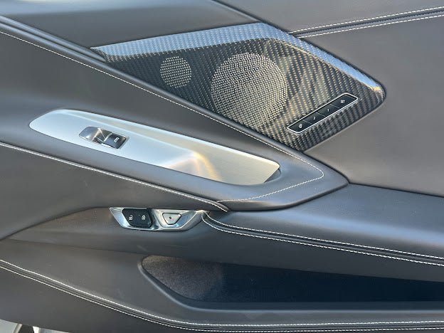 2020+ CORVETTE C8 CARBON FIBER INTERIOR DOOR SPEAKER COVER