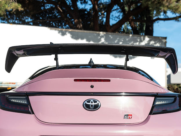 2022-Up Toyota GR86 & Subaru BRZ | Performance Swan Neck Style Carbon Fiber Rear High Wing Spoiler