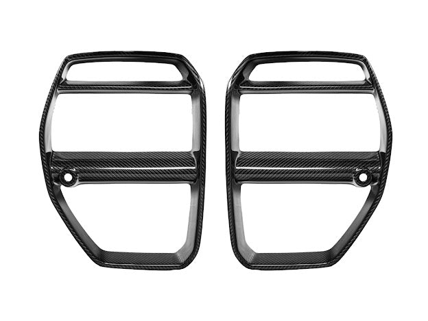 2021-UP BMW G80 M3 & G82 / G83 M4 | VORSTEINER STYLE CARBON FIBER FRONT KIDNEY GRILLE TRIM SURROUNDING INSERT (PAIR)