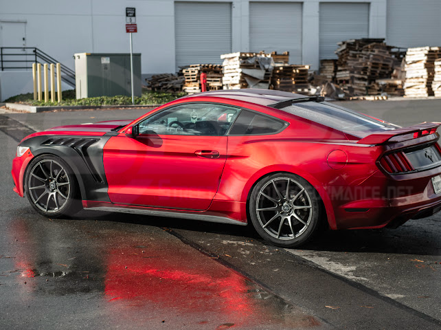 2015-2017 FORD MUSTANG S550 | GTD STYLE PRIMED BLACK FRONT SIDE VENTED FENDERS