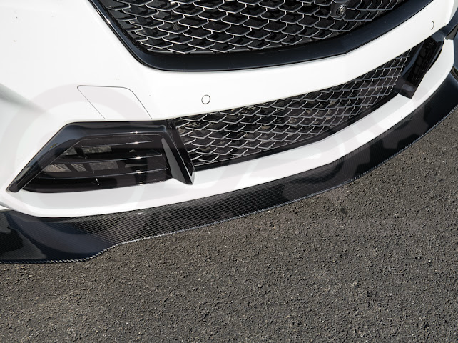 2022-UP CADILLAC CT5-V BLACKWING SEDAN | CARBON FIBER FACTORY EXTENDED STYLE FRONT LIP SPLITTER GROUND EFFECTS
