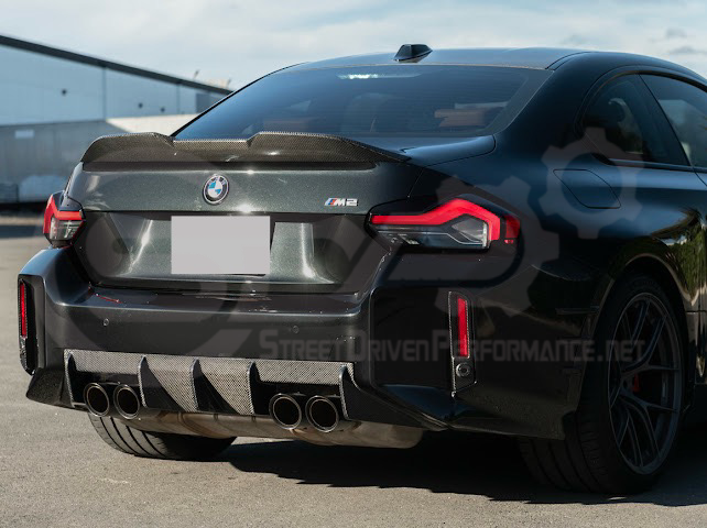 2023-UP BMW G87 M2 | M-SPORT PERFORMANCE V2 STYLE CARBON FIBER REAR BUMPER DIFFUSER