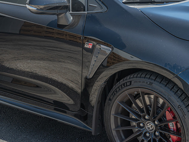 2023-UP TOYOTA GR COROLLA | FACTORY STYLE CARBON FIBER SIDE DOOR FENDER VENT TRIM REPLACEMENT (PAIR)