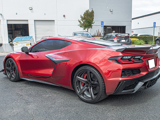 2020+ CHEVROLET CORVETTE C8 Z06/ E-RAY | CARBON FIBER SIDE FENDER VENT DOOR HANDLE TRIM PAIR
