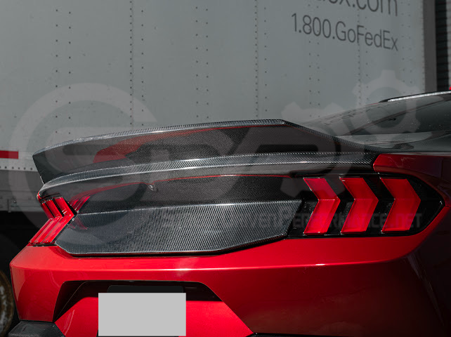 2024-Up Ford Mustang S650 | Factory Integrated Ducktail Style Carbon Fiber Replacement Rear Trunk Lid