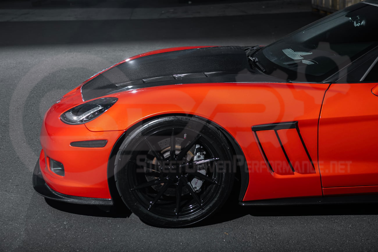 2005-2013 CHEVROLET CORVETTE C6 | SDP PERFORMANCE STYLE CARBON FIBER VENTED COWL HOOD