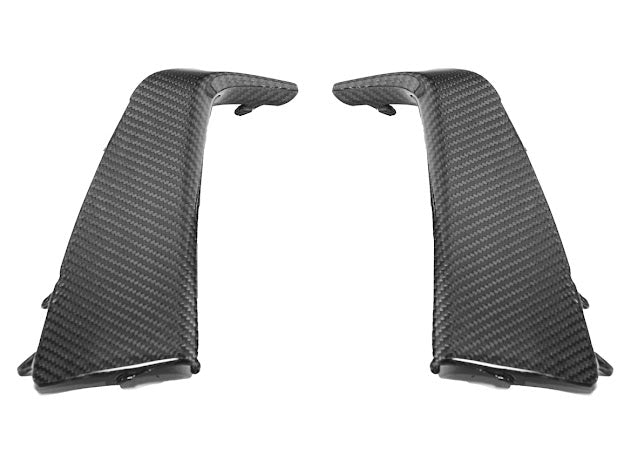 2019 CHEVROLET CORVETTE C7 ZR1 CARBON FIBER FRONT BUMPER VENT BROWS INSERTS (PAIR)