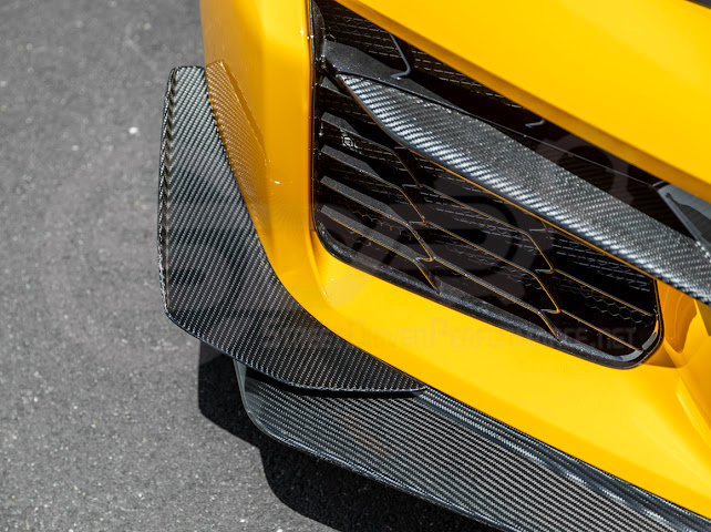 2023-UP CORVETTE C8 Z06 | Z07 EXTENDED PACKAGE CARBON FIBER FRONT LIP SPLITTER & CANARDS GROUND EFFECTS