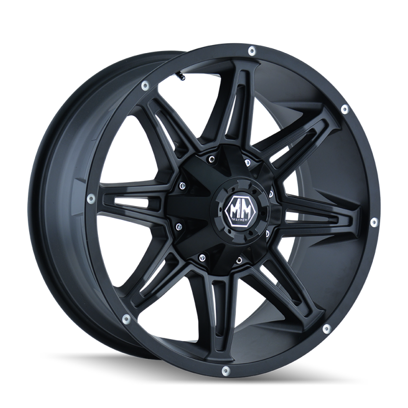 Mayhem 8090 Rampage 20x10 / 8x170 BP / -25mm Offset / 125.2mm Hub Matte Black Wheel