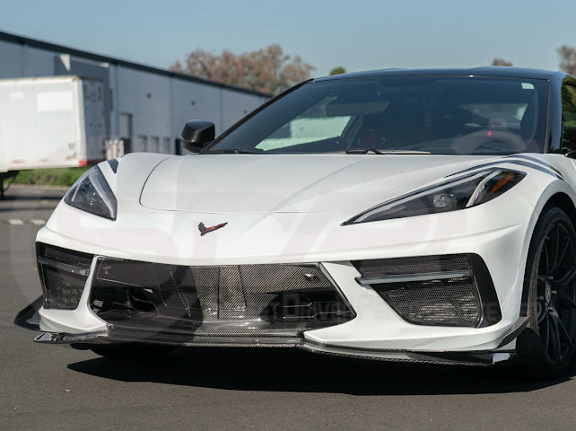 2020+ CORVETTE C8 STINGRAY & Z51 | Z06 Z07 PERFORMANCE FRONT LIP SPLITTER & CANARDS GROUND EFFECTS