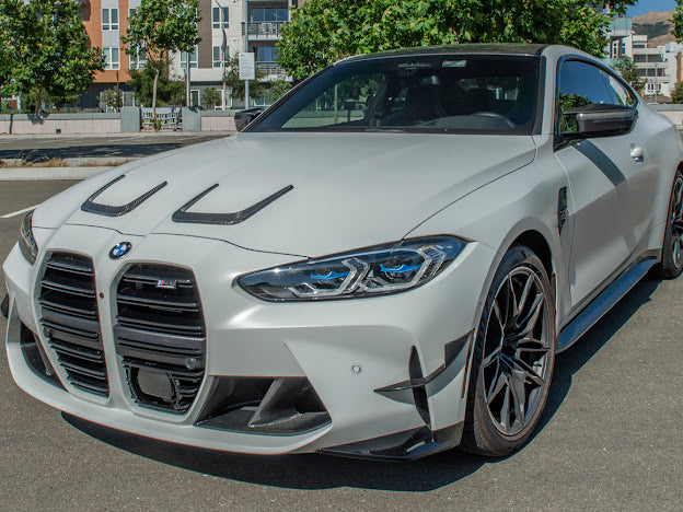 2021-UP BMW G80 M3 & G82 / G83 M4 | M-PERFORMANCE STYLE CARBON FIBER FRONT HOOD SCOOP VENTS