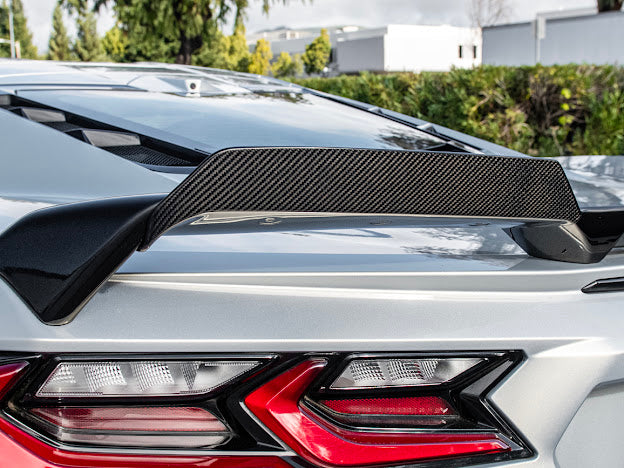 2020+ CORVETTE C8 Z51 | REAR TRUNK SPOILER *ADD-ON* WICKER EXTENSION PAIR