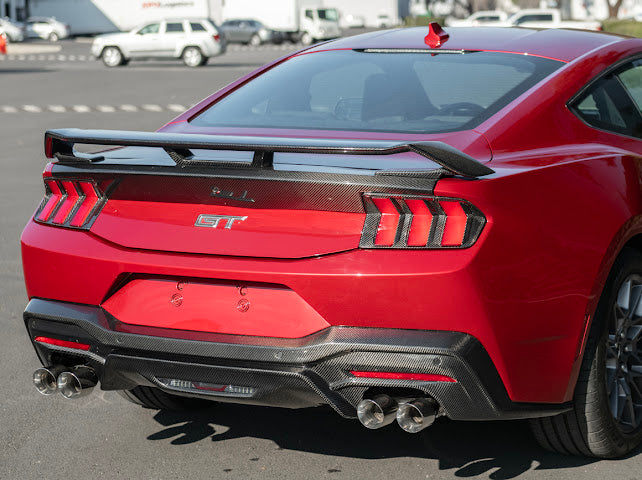 2024-Up Ford Mustang S650 | GT Style CARBON FIBER Rear Bumper Diffuser