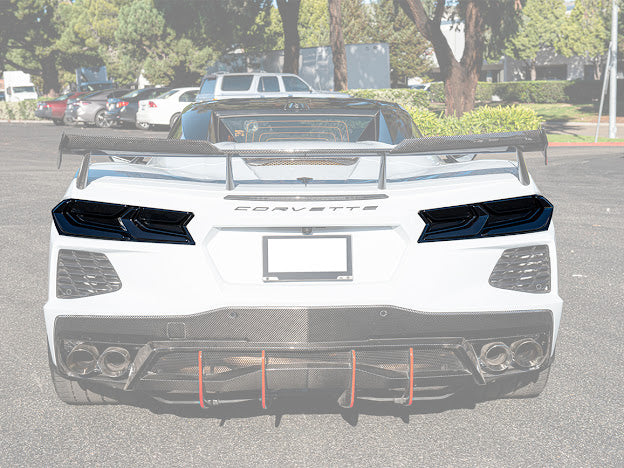 2020+ CHEVROLET CORVETTE C8 DARK TINTED REAR LIGHT COVER