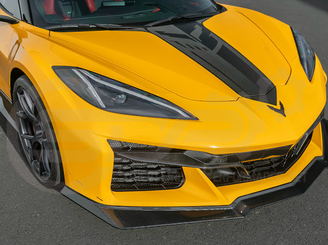2023-Up Corvette C8 Z06 | Z07 Extended Package CARBON FIBER Front Lip Splitter Ground Effects