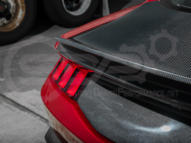2024-Up Ford Mustang S650 | Factory Integrated Ducktail Style Carbon Fiber Replacement Rear Trunk Lid
