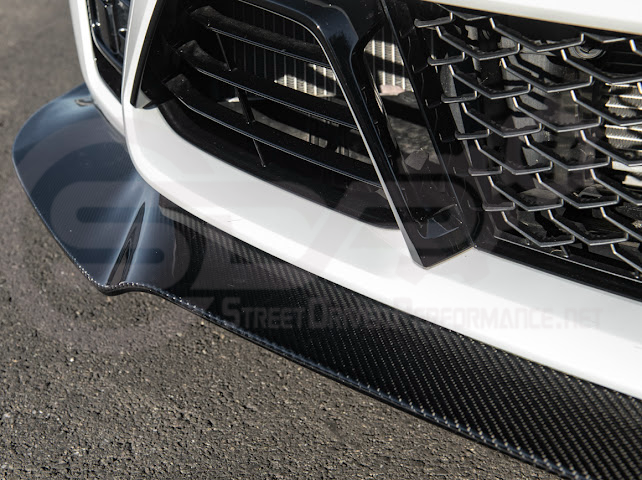 2022-UP CADILLAC CT5-V BLACKWING SEDAN | CARBON FIBER FACTORY EXTENDED STYLE FRONT LIP SPLITTER GROUND EFFECTS