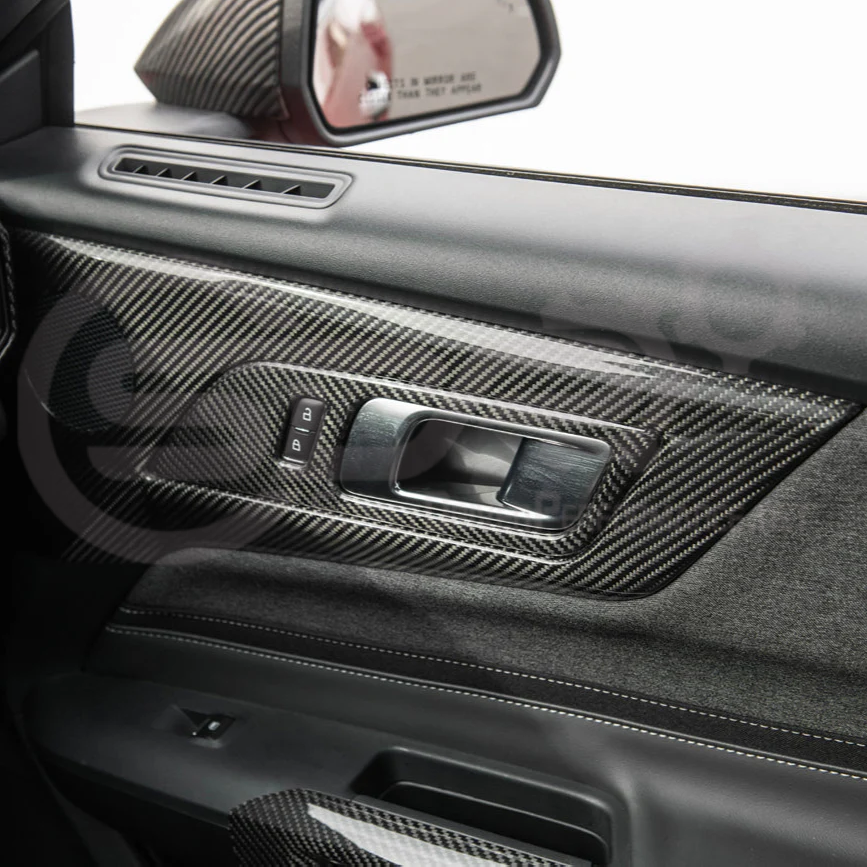 2024-UP FORD MUSTANG S650 | DRY CARBON FIBER DOOR SPEAKER PANEL TRIM COVER