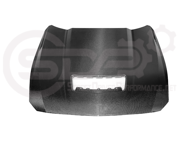 2024-Up Ford Mustang S650 | Factory Style CARBON FIBER Front Hood with Hood Vent (2 versions)