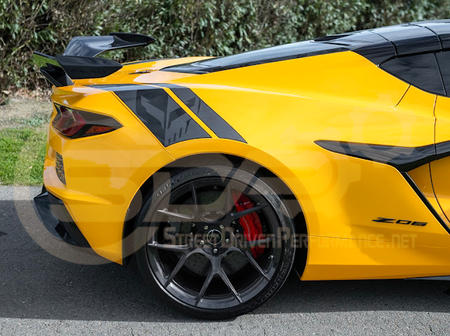 2020-UP CORVETTE C8 REAR FENDERS RACING STRIPES DECALS