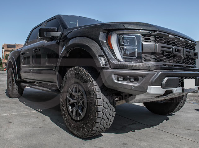2021-UP F-150 RAPTOR | FACTORY STYLE CARBON FIBER SIDE FENDERS & VENTS REPLACEMENT