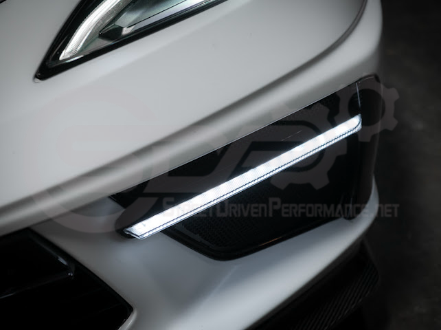 2020-UP CORVETTE C8 STINGRAY & Z51 | SEQUENTIAL FRONT GRILLE LED DRL LIGHT BAR BEZEL INSERTS PAIR