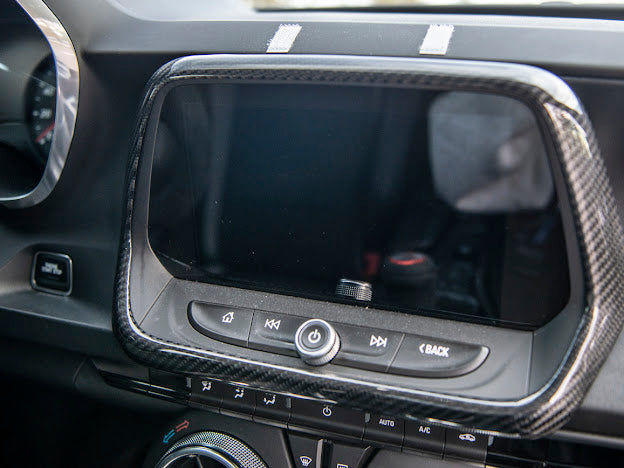 2016-2024 6TH GEN CAMARO | DASH PANEL RADIO CARBON FIBER TRIM COVER