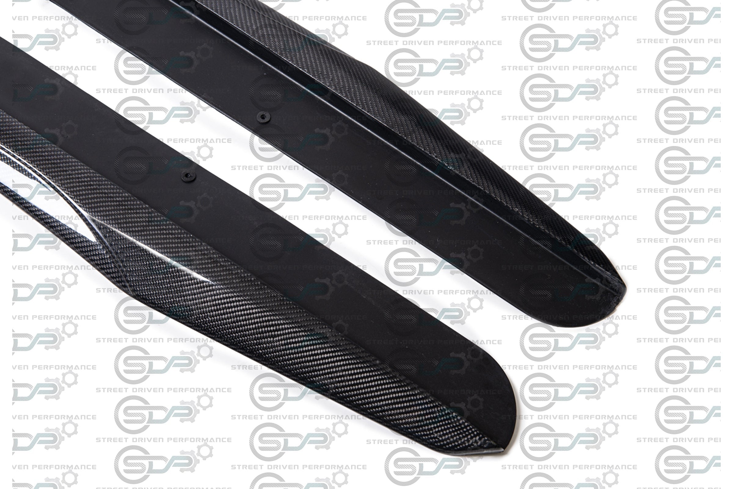 2009-2015 CADILLAC CTS-V CARBON FIBER FRONT SPLITTER & SIDE SKIRTS ROCKER PANELS GROUND EFFECTS