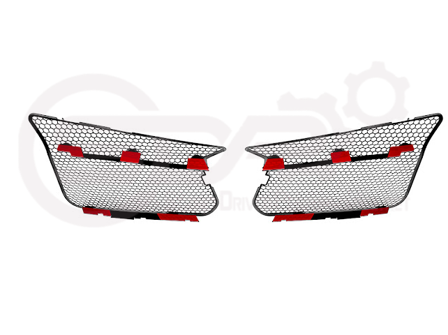 2023+ CHEVROLET CORVETTE C8 E-RAY & Z06 | FACTORY OEM STYLE GLOSSY BLACK FRONT RADIATOR MESH GRILLE GUARD