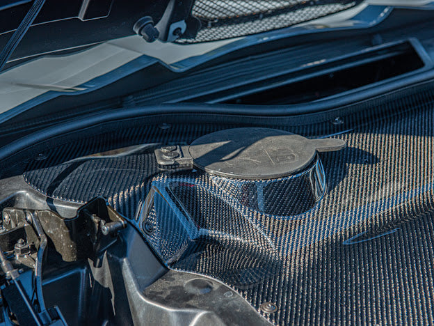 2020+ CHEVROLET CORVETTE C8 HTC | FACTORY STYLE CARBON FIBER ENGINE BAY PANEL COVER REPLACEMENT