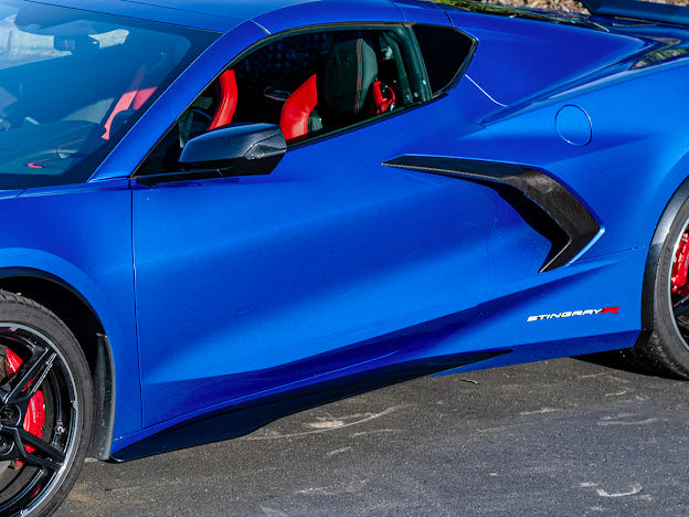 2020+ CHEVROLET CORVETTE C8 STINGRAY | Z06 PACKAGE SIDE SKIRTS ROCKER PANELS GROUND EFFECTS