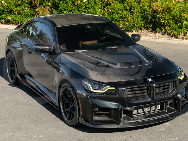 2023-Up BMW G87 M2 | TR Style 3PCS Carbon Fiber Front Bumper Splitter Lip Ground Effects
