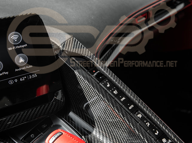 2020-Up Corvette C8 | CARBON FIBER Center Console Armrest Right Trim Panel Cover