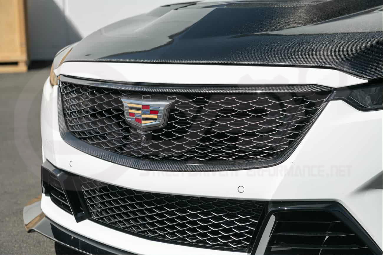 2022-2024 Cadillac CT5-V Blackwing | Factory Style Carbon Fiber Front Bumper Grille Insert Trim Surrounding Replacement (Upper and/or Lower)