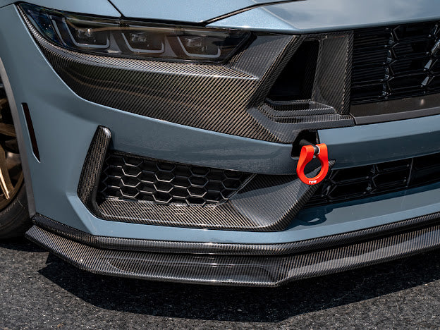 2024-Up Ford Mustang S650 Dark Horse | CARBON FIBER Front Upper Grille Insert Trim Pair