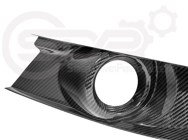 2015-2023 FORD MUSTANG S550 | CARBON FIBER FRONT BUMPER FOG LIGHT BEZEL COVER PAIR
