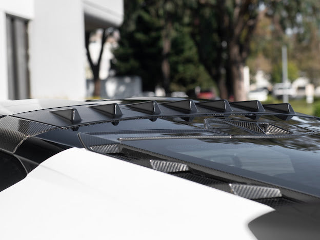 2020+ CHEVROLET CORVETTE C8 COUPE | CARBON FIBER REAR ROOF WING SPOILER VORTEX GENERATORS