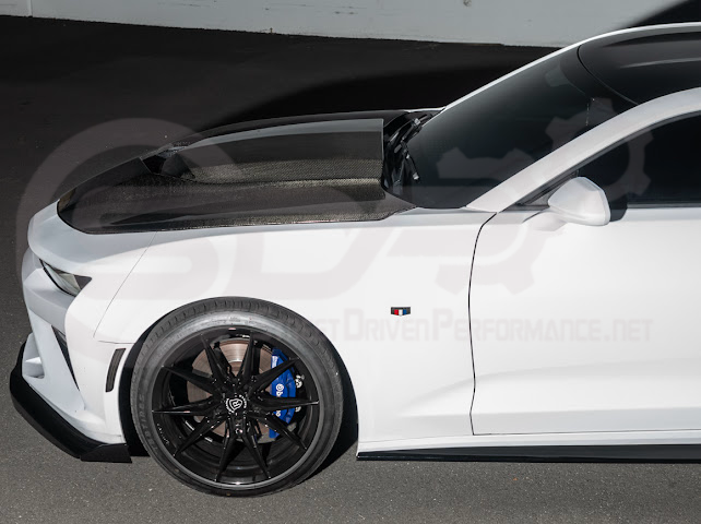 2016-2024 Camaro SS & 2019-2024 Chevrolet Camaro LT / LS / RS Models | SDP T6 Style GLOSSY BLACK Front Lip Splitter Side End Cap & Side Skirts Aero Kit