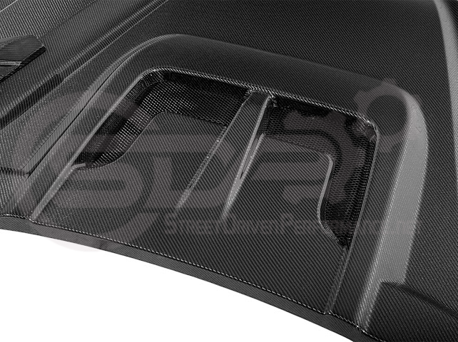 2022-UP TOYOTA TUNDRA | SDP CARBON FIBER FRONT VENTED HOOD WITH SIDE VENTS