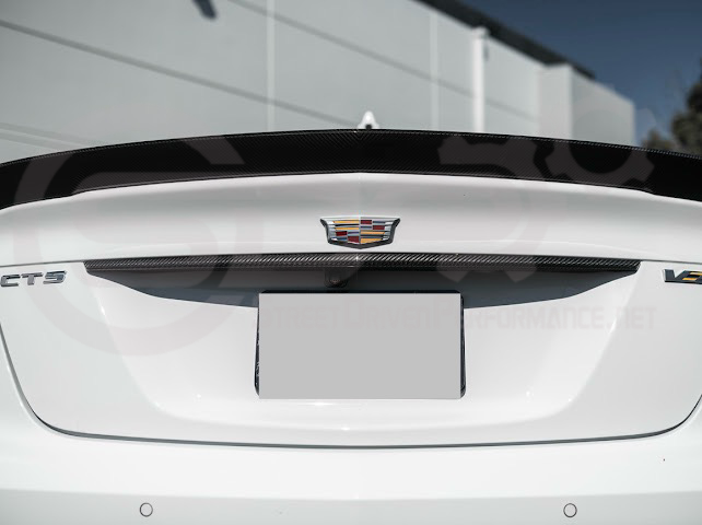 2021-Up Cadillac CT5, CT5-V, CT5-V Blackwing | Factory Style CARBON FIBER Rear Deck Lid Center Applique Trunk Insert Replacement