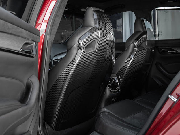 2016 - 2019 Cadillac ATS-V Sedan | Recaro Carbon Fiber Seat Rear Panel Cover Replacement (Driver and Passenger)
