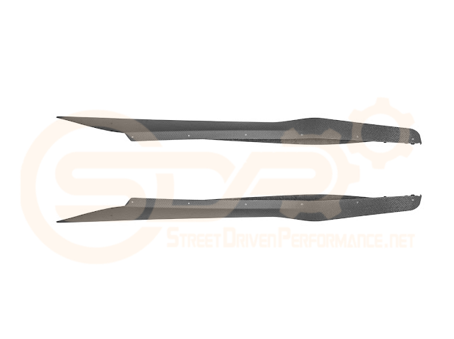 2020+ CHEVROLET CORVETTE C8 STINGRAY | Z06 PACKAGE SIDE SKIRTS ROCKER PANELS GROUND EFFECTS