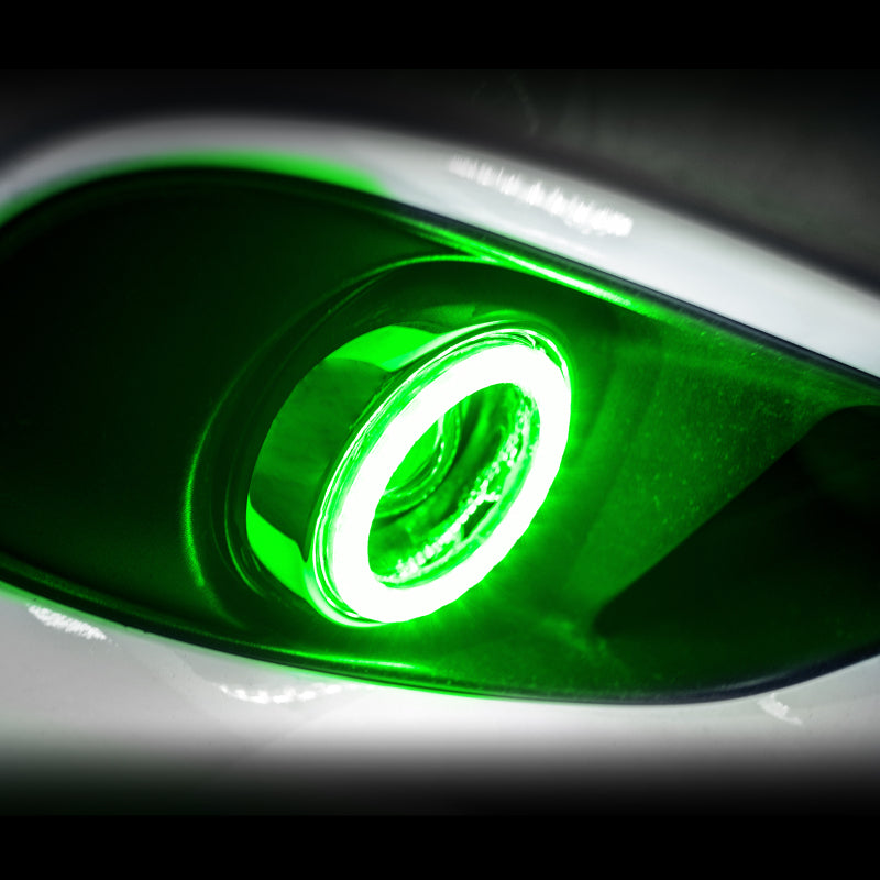 Oracle 99-13 Jeep Grand Cherokee Surface Mount LED Fog Light Halo Kit - Green