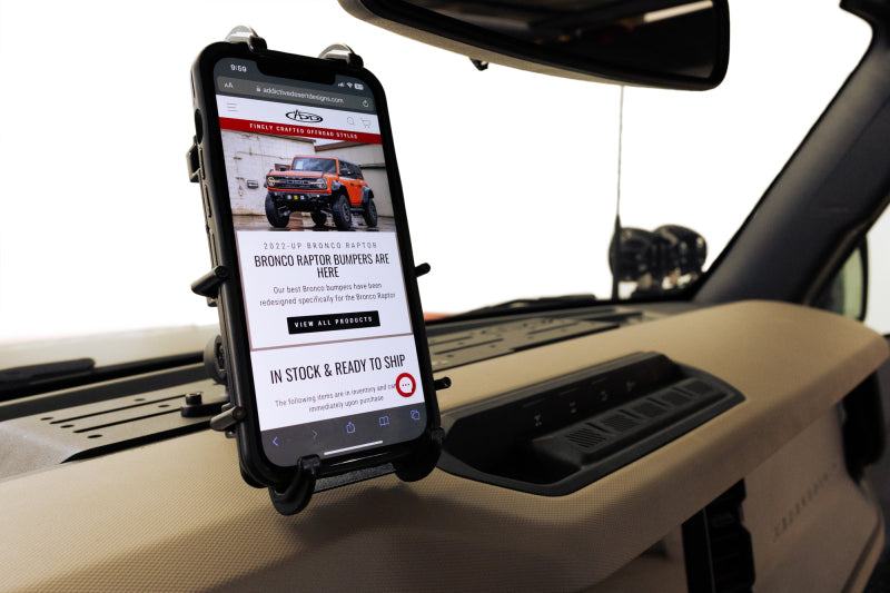 Addictive Desert Designs21-23 Ford Bronco & Bronco Raptor Digital Device Dash Mount