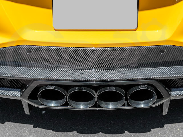 2023-UP CHEVROLET CORVETTE C8 Z06 | SDP PERFORMANCE PACKAGE CARBON FIBER REAR BUMPER FINNED DIFFUSER