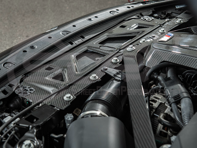 2021+ BMW G87 G80 G82 M2 M3 M4 | DRY CARBON FIBER WATER TANK RADIATING PLATE COVER TRIM