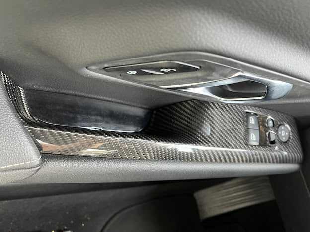 2020-Up Toyota GR Supra A90 | Factory Style DRY CARBON FIBER Side Door Window Switch Panel Cover