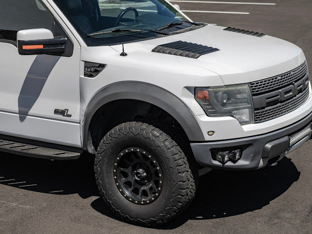 2009-2014 Ford F-150 Raptor SVT | SDP Package Carbon Fiber Side Fender Vents Trim Replacement (Pair)